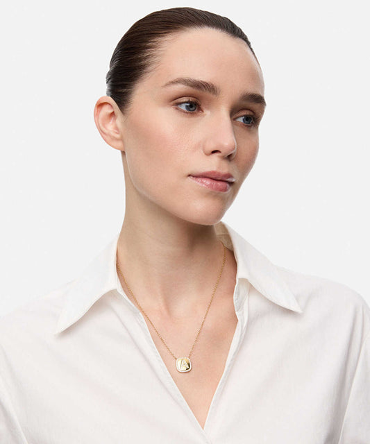 Embellished 'A' Pendant Necklace