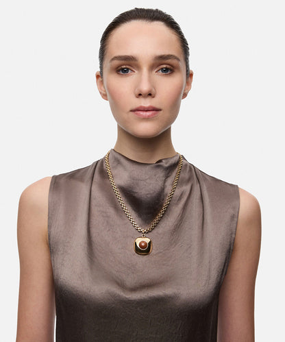 Contrast Bead Chain Necklace