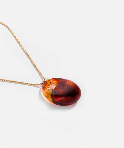 Resin-Pendant Chain Necklace