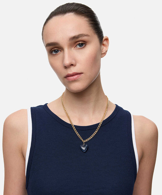 Heart-Pendant Chain Necklace