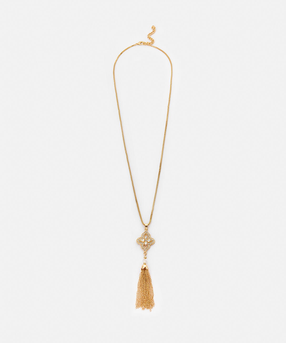 Embellished Chain Dangle Necklace