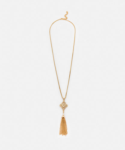 Embellished Chain Dangle Necklace