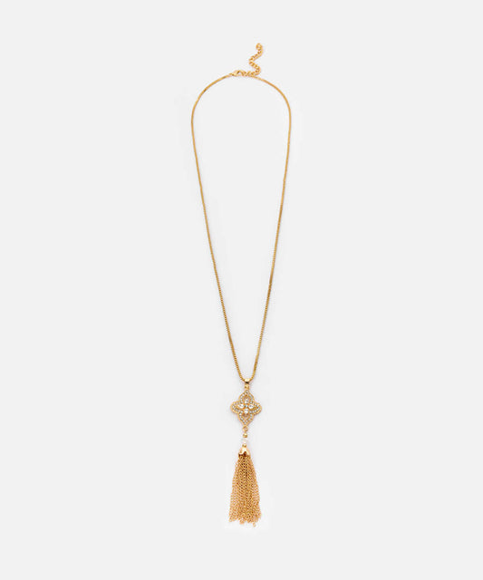 Embellished Chain Dangle Necklace