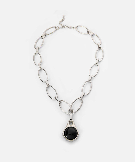 Contrast Resin Chain Necklace