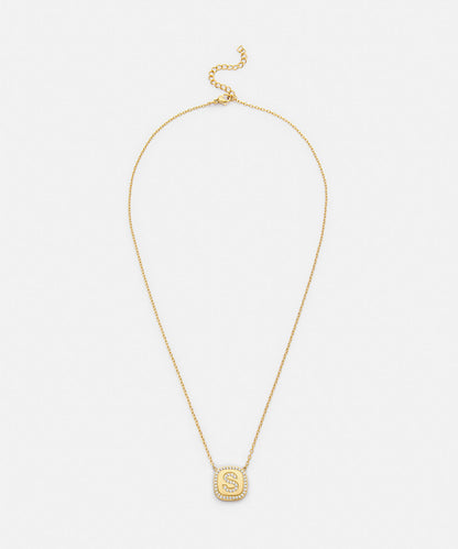 Embellished 'S' Pendant Necklace