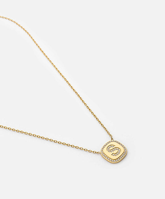 Embellished 'S' Pendant Necklace