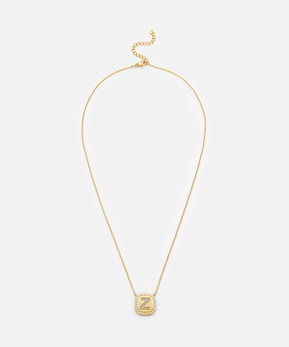 Embellished 'Z' Pendant Necklace