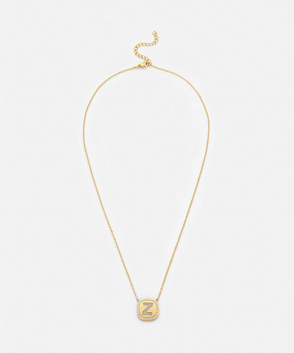 Embellished 'Z' Pendant Necklace