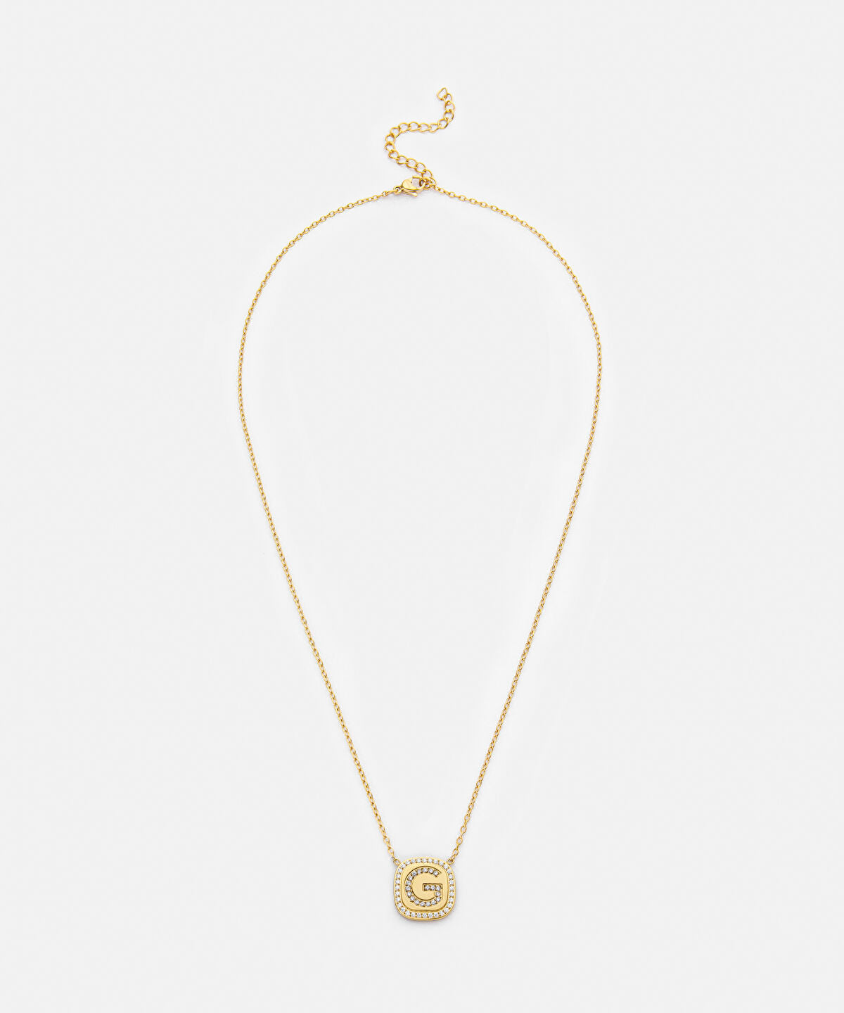 Zoomed Embellished 'G' Pendant Necklace