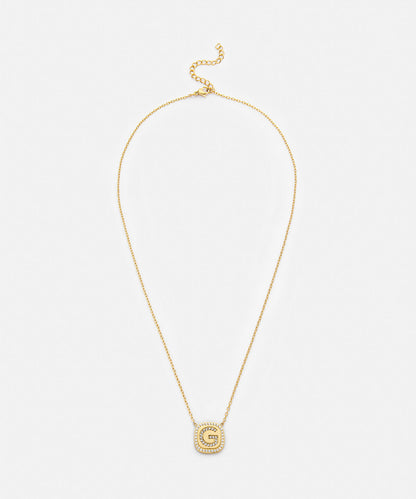 Embellished 'G' Pendant Necklace