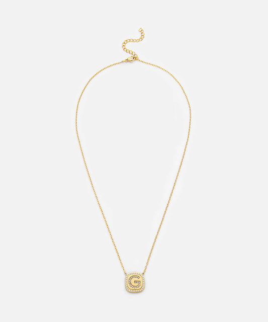 Embellished 'G' Pendant Necklace