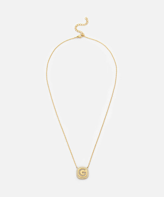 Embellished 'G' Pendant Necklace
