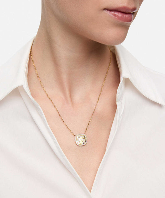 Embellished 'G' Pendant Necklace