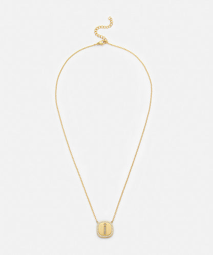 Embellished 'I' Pendant Necklace