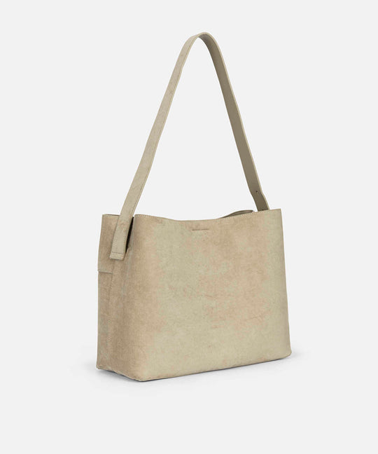 Suede-Effect Tote Bag