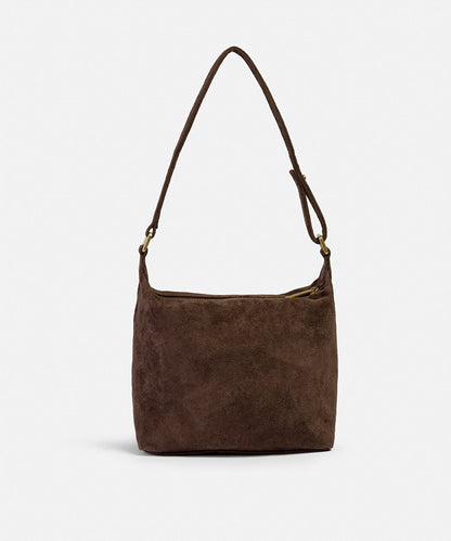 Embroidered Suede-Effect Bag