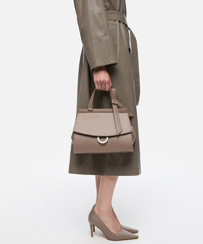 Leather-Look Flap Bag
