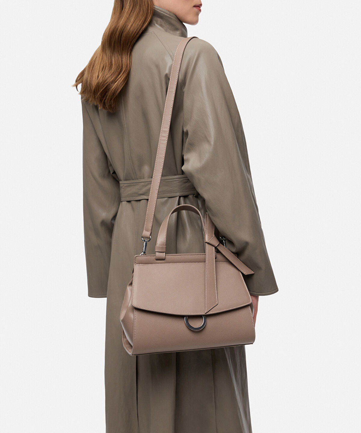 Leather-Look Flap Bag