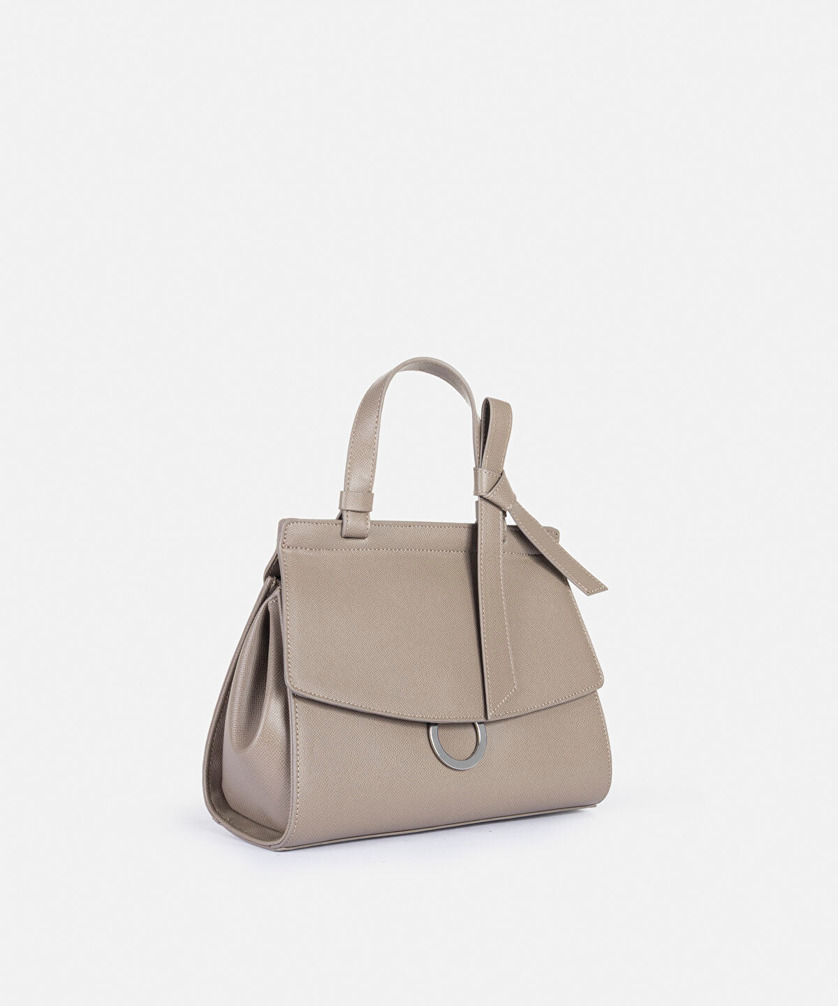 Zoomed Leather-Look Flap Bag