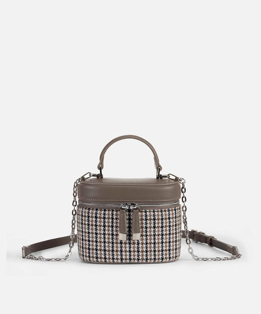 Mixed Media Houndstooth Bag