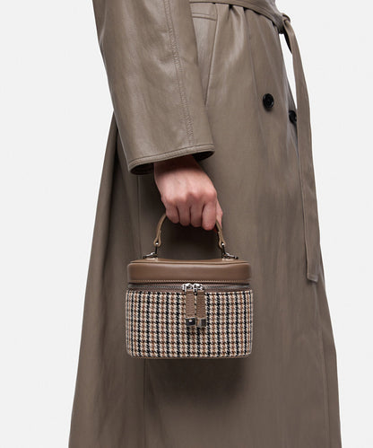 Mixed Media Houndstooth Bag