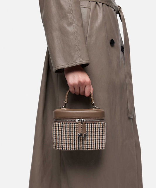 Mixed Media Houndstooth Bag