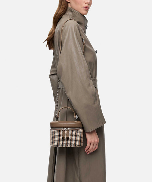 Mixed Media Houndstooth Bag