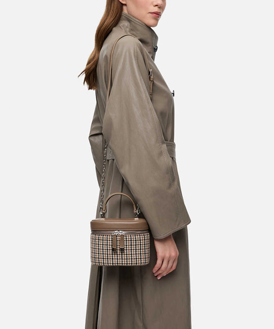 Mixed Media Houndstooth Bag