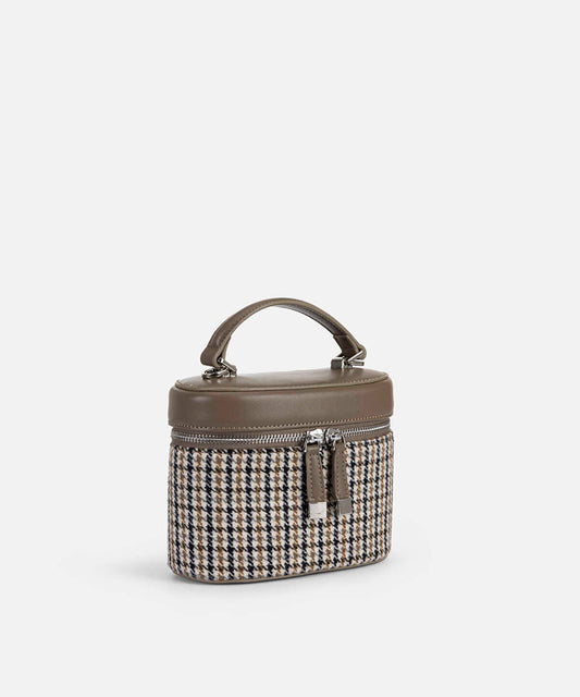 Mixed Media Houndstooth Bag
