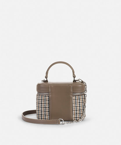 Mixed Media Houndstooth Bag