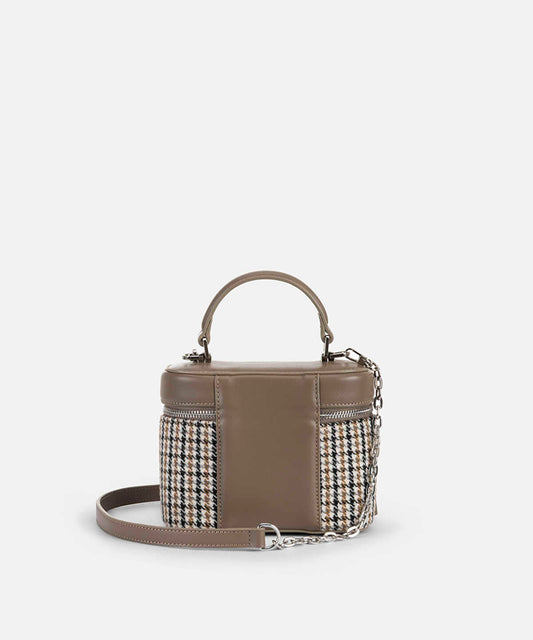 Mixed Media Houndstooth Bag