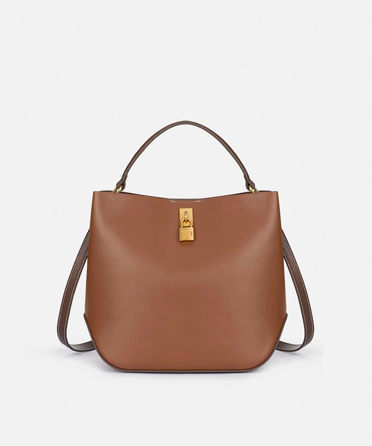 Zoomed Double-Strap Bag with Metal Buckle