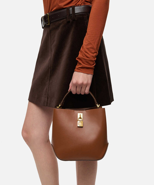 Double-Strap Bag with Metal Buckle