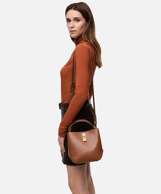 Double-Strap Bag with Metal Buckle
