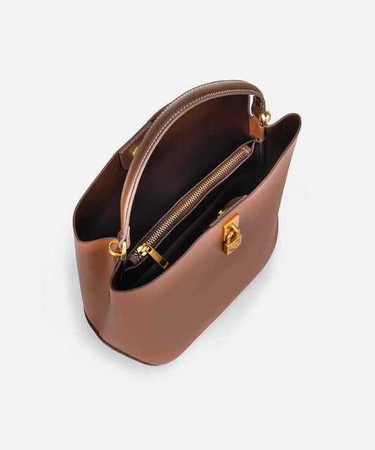 Double-Strap Bag with Metal Buckle