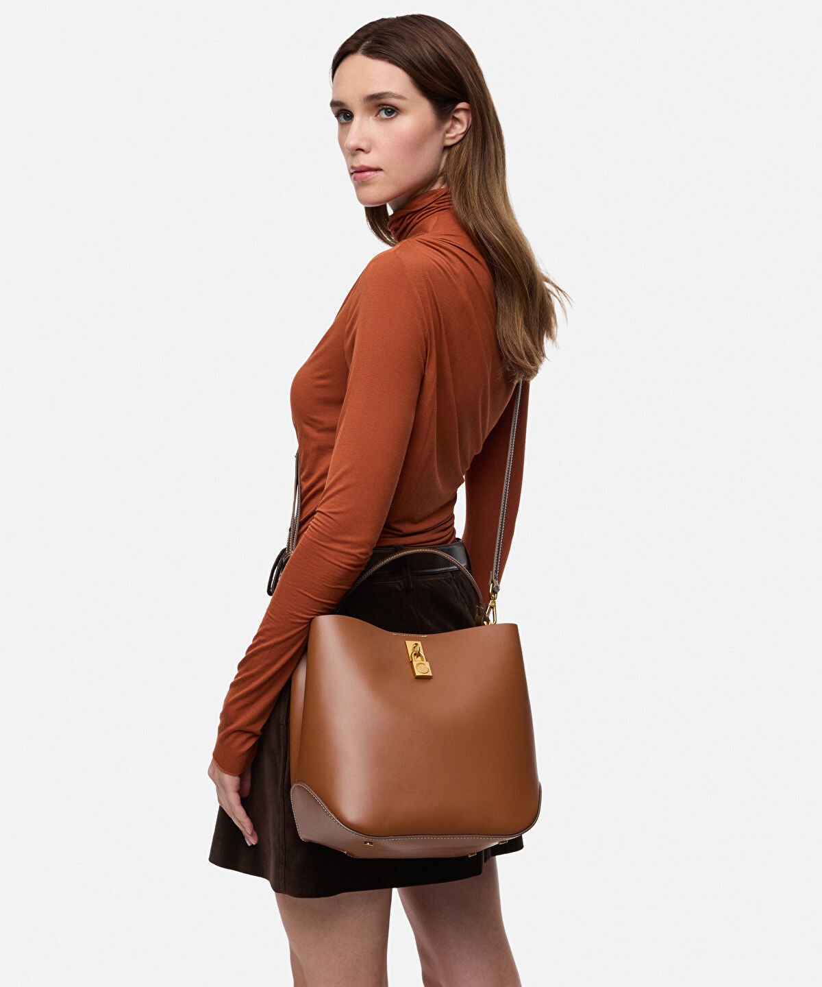Metal-Buckle Dual-Strap Bag