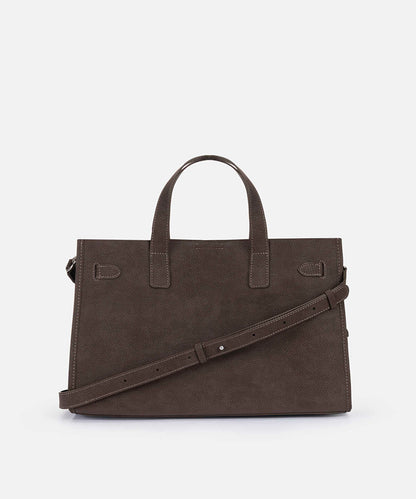 Leather-Look Bag with Metal Buckle