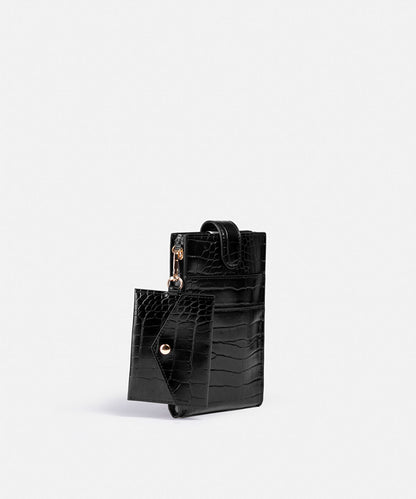 Croc-Effect Two-Piece Bag