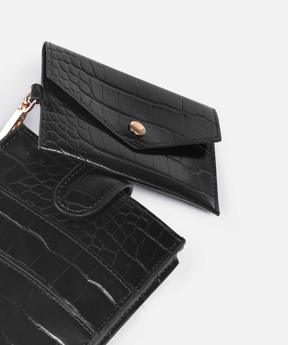 Croc-Effect Two-Piece Bag