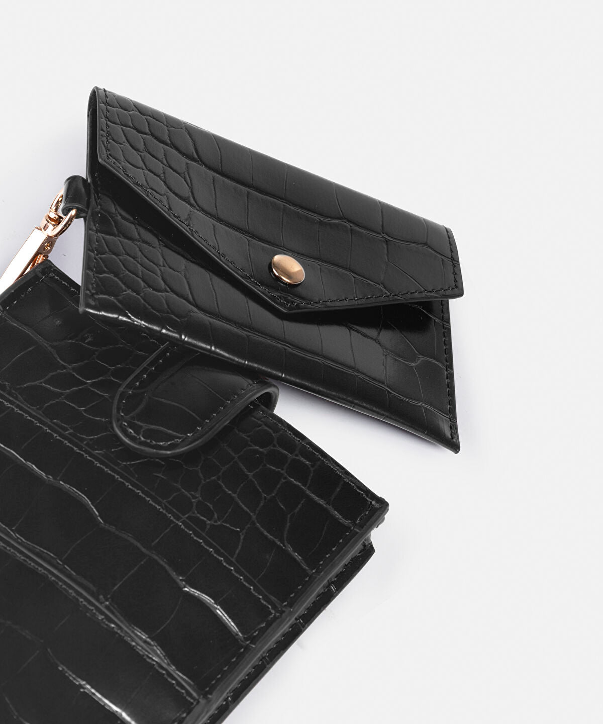 Croc-Effect Two-Piece Bag