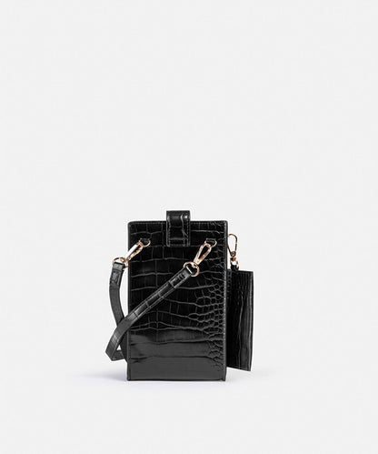 Croc-Effect Two-Piece Bag