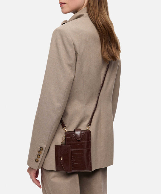Croc-Effect Two-Piece Bag