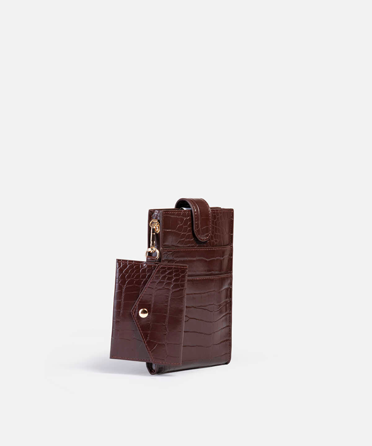 Croc-Effect Two-Piece Bag
