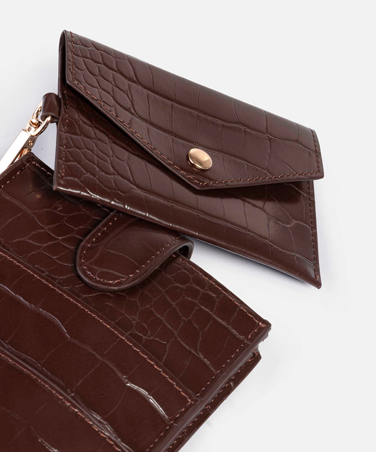 Croc-Effect Two-Piece Bag