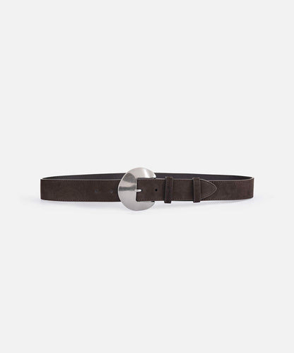 100% Leather Belt with Metal Buckle