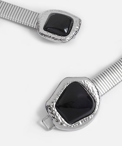 Double-Buckle Metal Belt