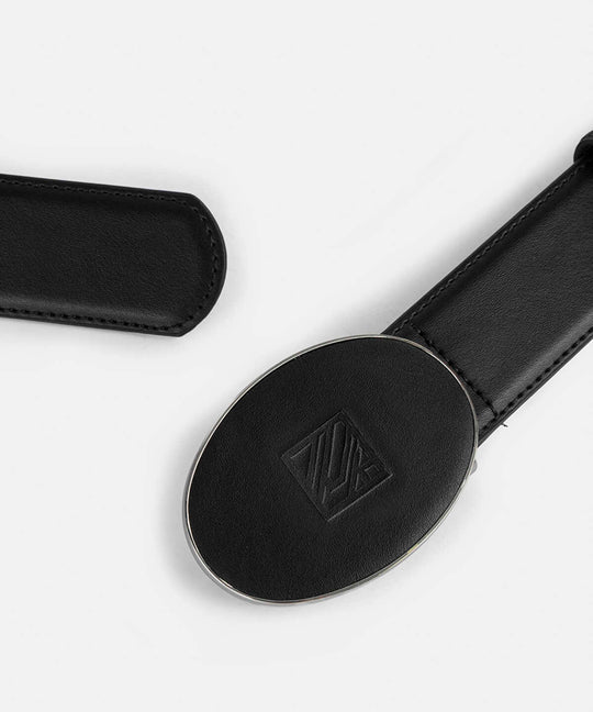 Monogram-Embossed Faux Leather Belt