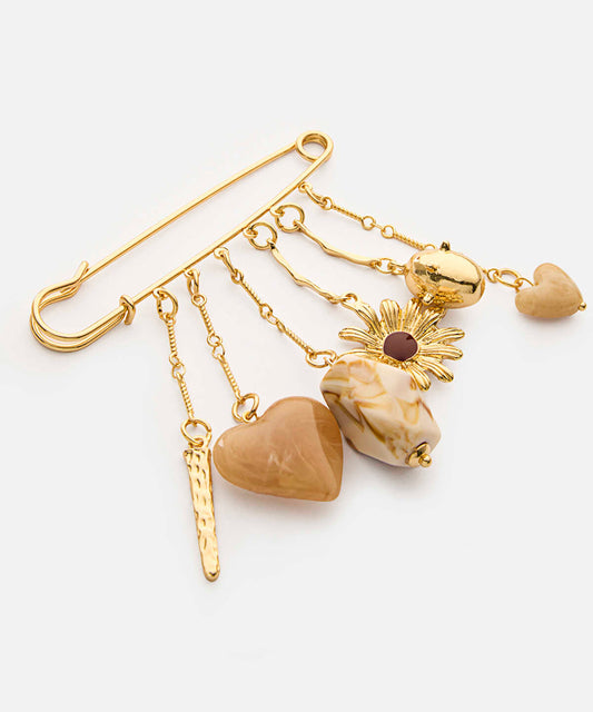 Hanging Multi-Charm Brooch