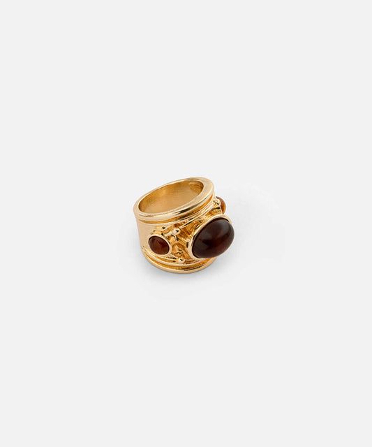 Mixed-Bead Metal Ring