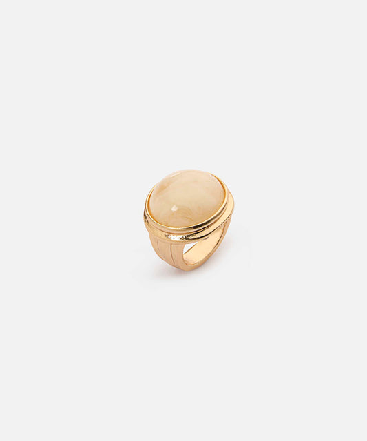 Combined Stone Metal Ring
